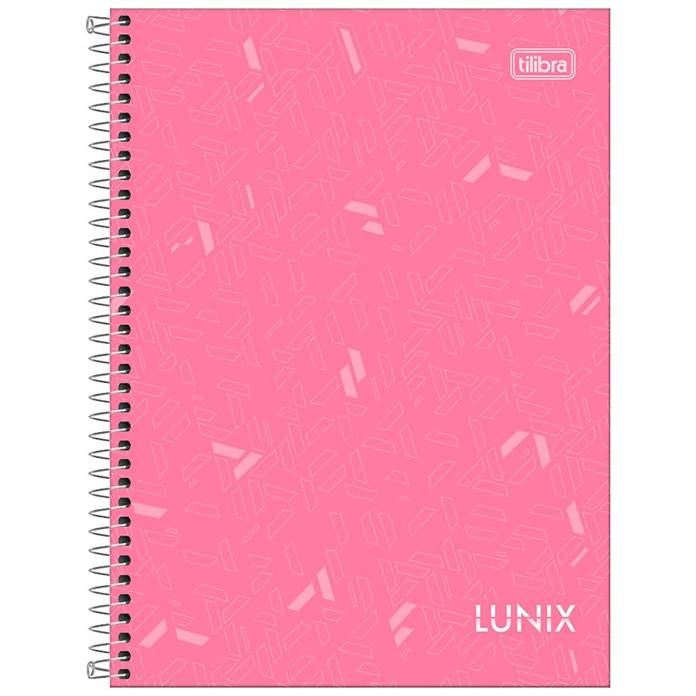 Caderno Espiral Tilibra Colegial Capa Dura Lunix 10 Matérias 160 Folhas - Embalagem com 4 Unidades