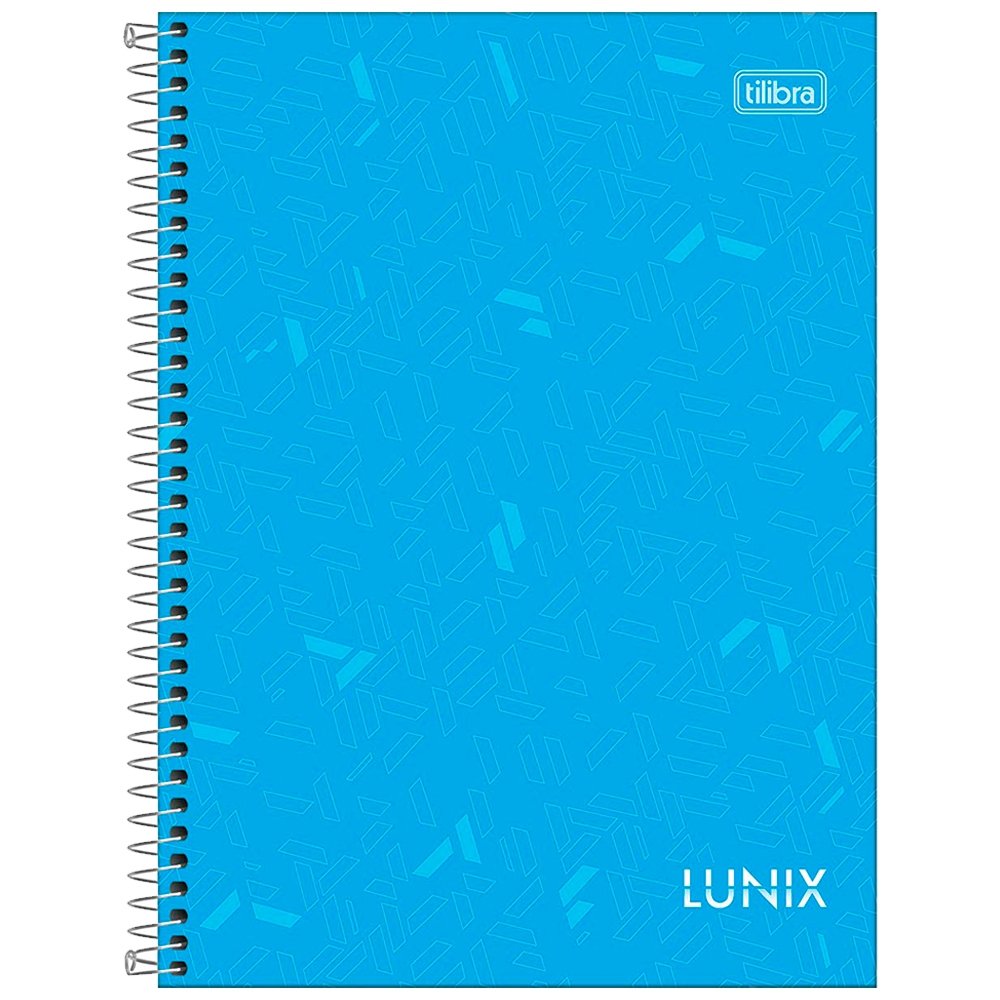 Caderno Espiral Tilibra Colegial Capa Dura Lunix 10 Matérias 160 Folhas - Embalagem com 4 Unidades