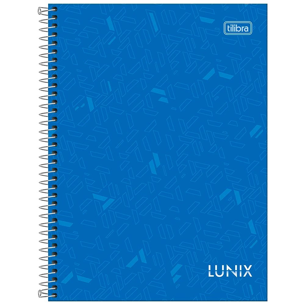 Caderno Espiral Tilibra Colegial Capa Dura Lunix 10 Matérias 160 Folhas - Embalagem com 4 Unidades