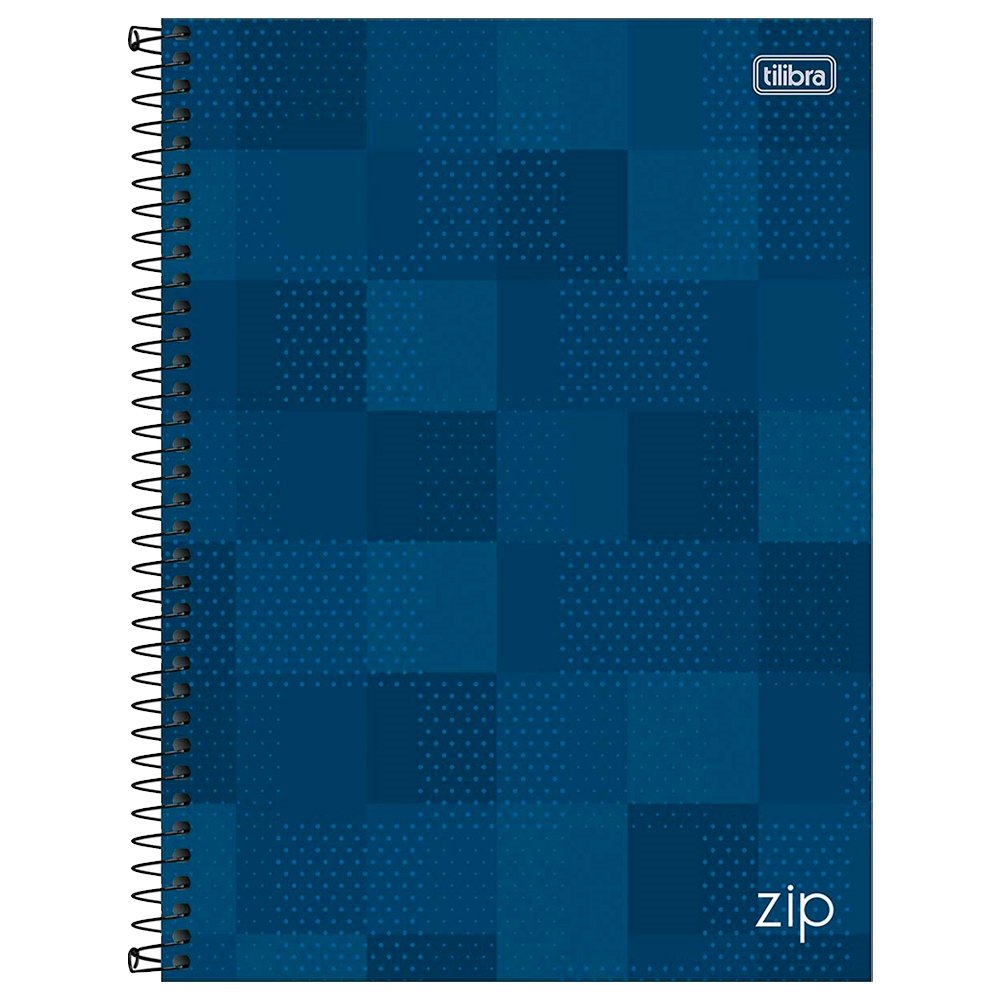 Caderno Espiral Tilibra Universitário Capa Dura Zip Preto 10 Matérias 160 Folhas - Embalagem com 4 Unidades