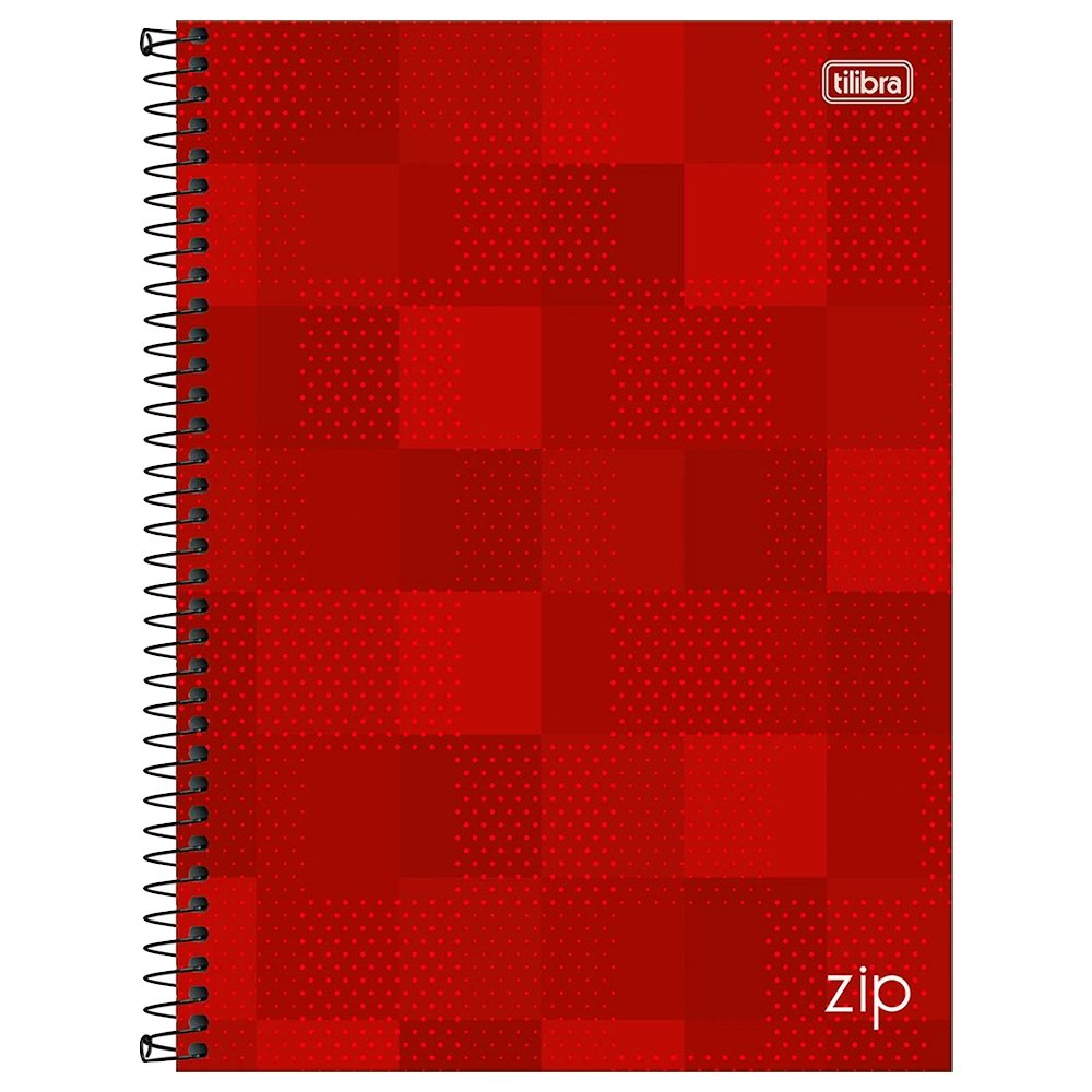 Caderno Espiral Tilibra Universitário Capa Dura Zip Preto 10 Matérias 160 Folhas - Embalagem com 4 Unidades
