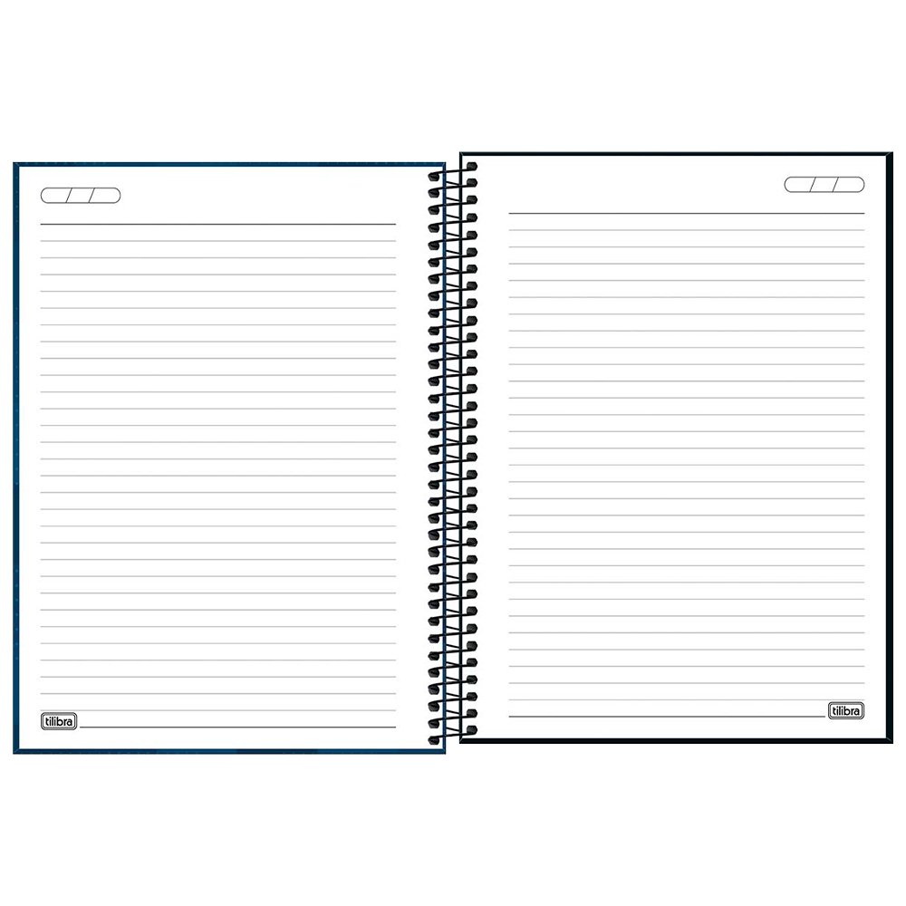 Caderno Espiral Tilibra Universitário Capa Dura Zip Preto 10 Matérias 160 Folhas - Embalagem com 4 Unidades