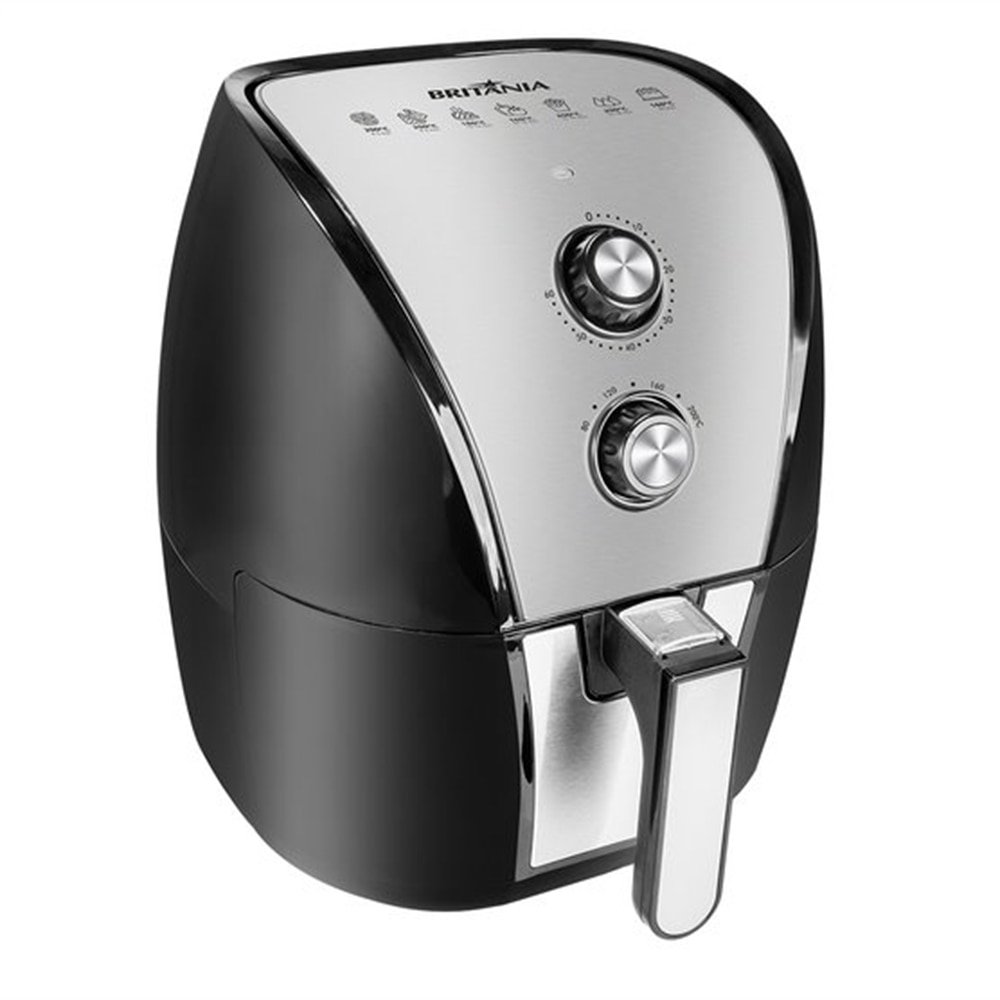 Fritadeira sem Óleo Britânia Air Fryer BFR40PI - 5 Litros, 1500W, Preto/Inox, 110V
