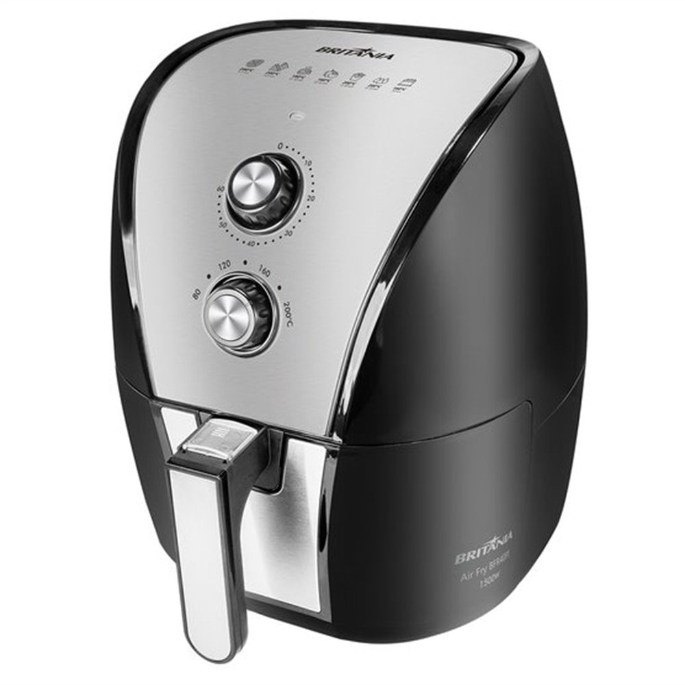 Fritadeira sem Óleo Britânia Air Fryer BFR40PI - 5 Litros, 1500W, Preto/Inox, 110V