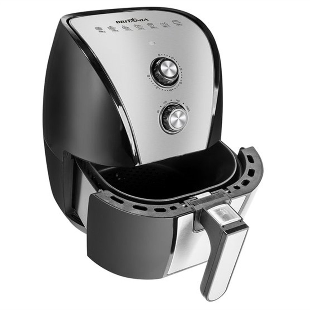 Fritadeira sem Óleo Britânia Air Fryer BFR40PI - 5 Litros, 1500W, Preto/Inox, 110V