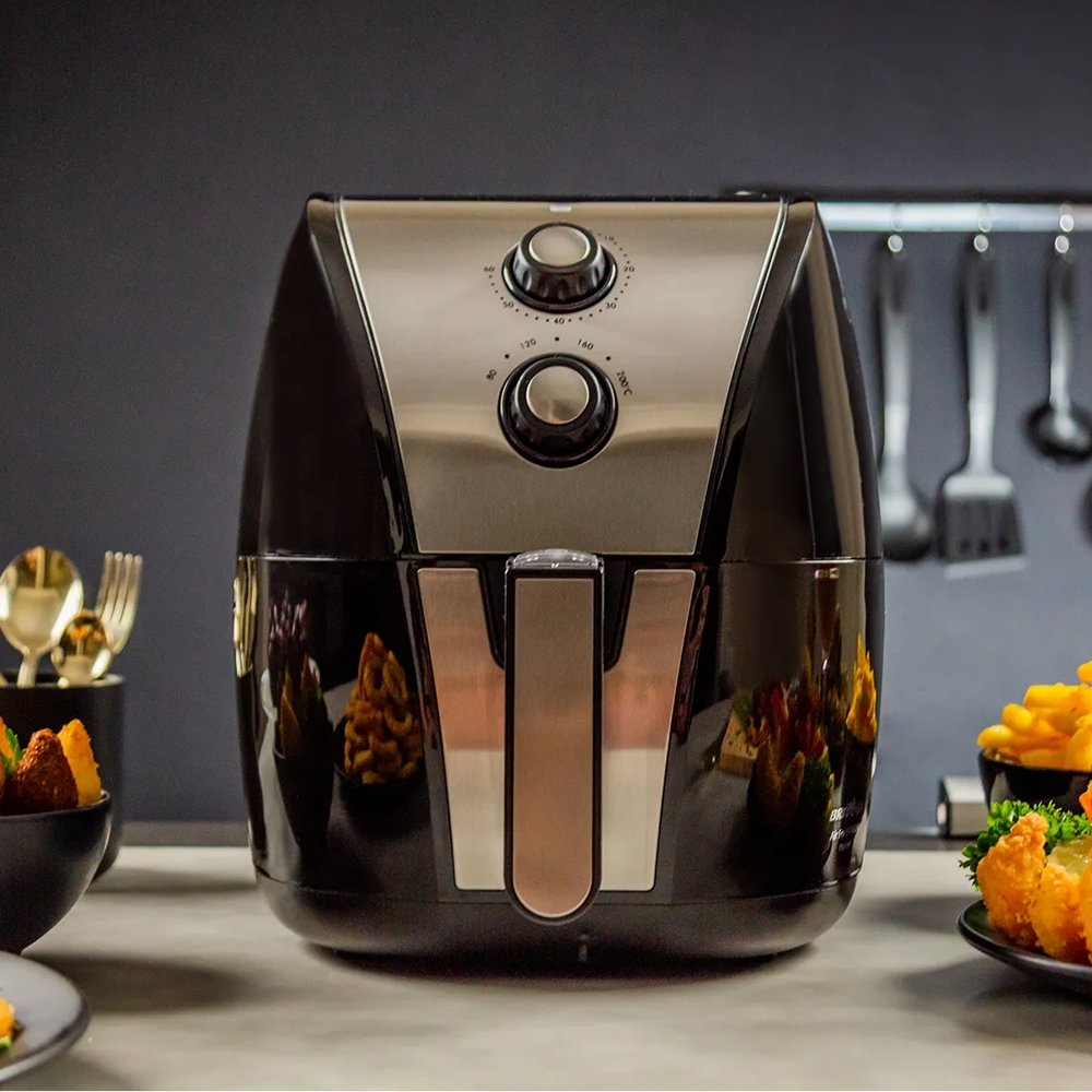 Fritadeira sem Óleo Britânia Air Fryer BFR40PI - 5 Litros, 1500W, Preto/Inox, 110V