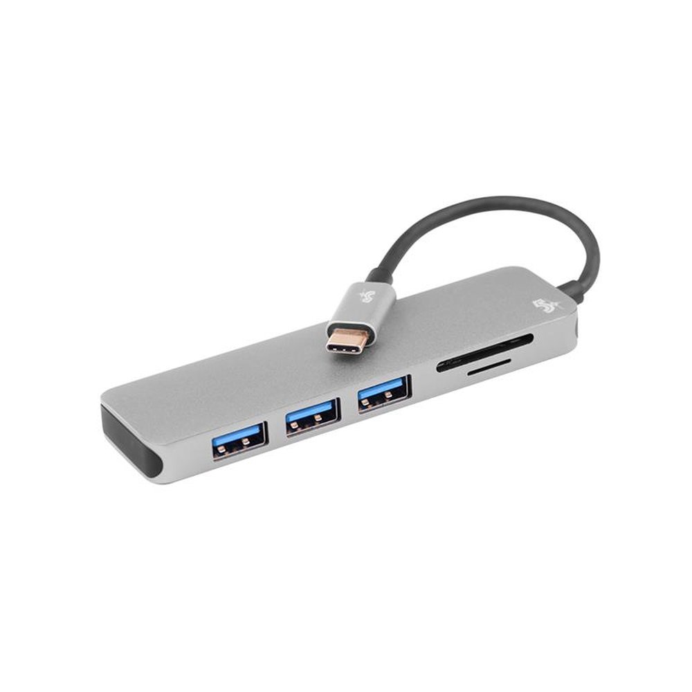 Hub USB-C para 3 USB 3.0 + Leitor SD e Micro SD