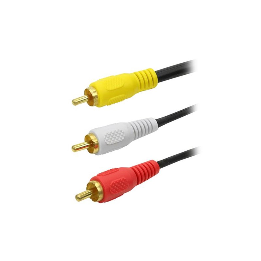 Cabo 3+3 RCA C/ Coaxial Central - 3m