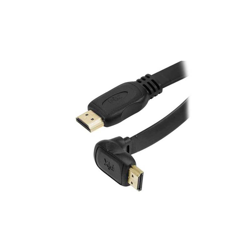 Cabo HDMI Flat Gold 90 Graus - 2.0 4K HDR 19p 2m
