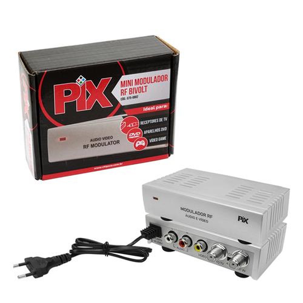 Modulador Rf Mini Bivolt - Sc802 - Cabo Padrao