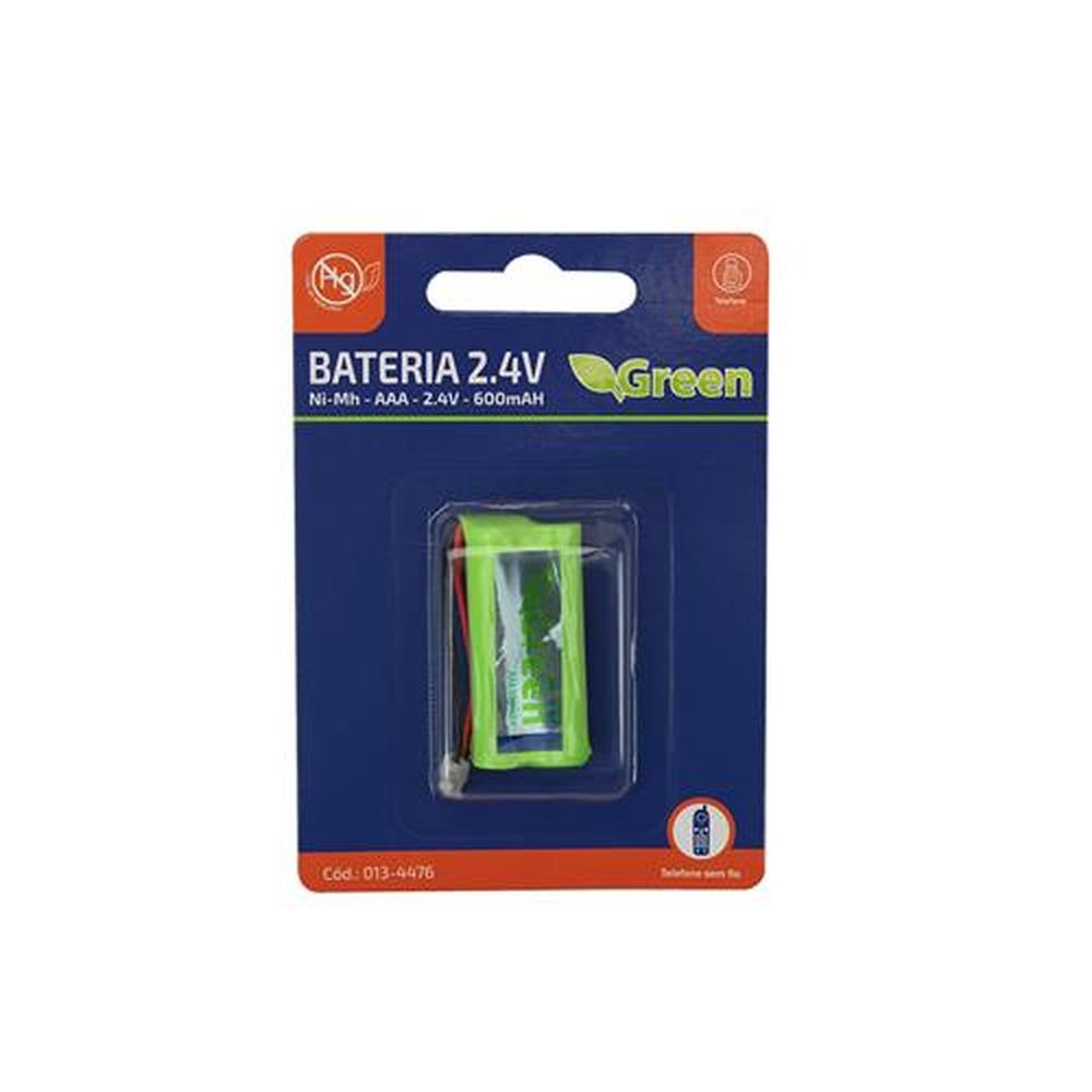 Bateria 2.4v 600mah AAA Plug Universal - Green