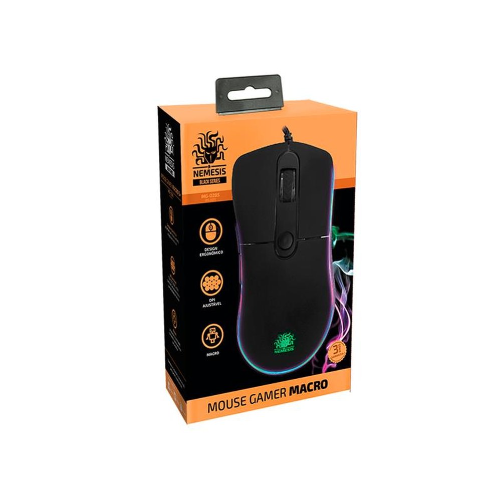 Mouse Gamer Macro Nemesis Black Series - MG-02BS