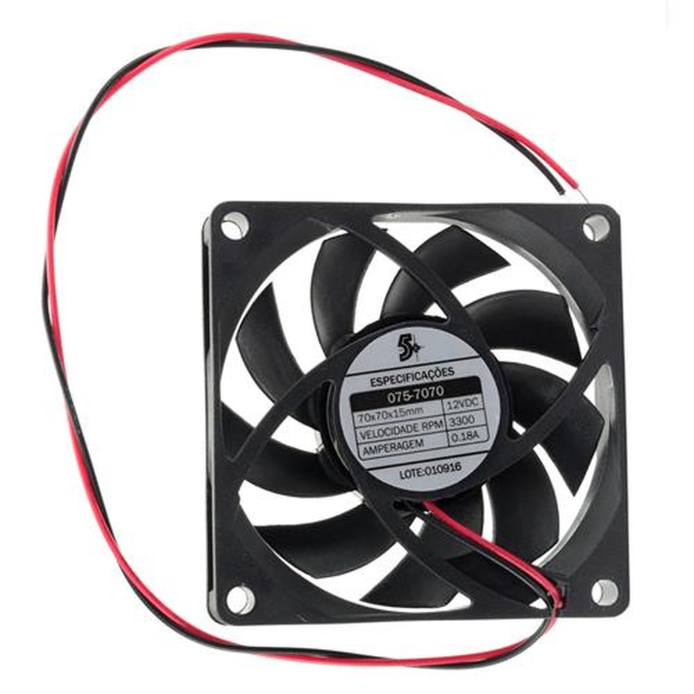 Microventilador 70 X 70 X 15mm - 12V