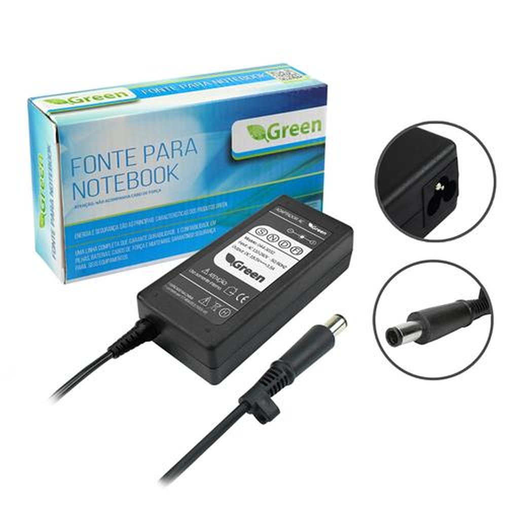 Fonte Notebook HP 18,5V 3.5a Pino 7.4mm Bivolt