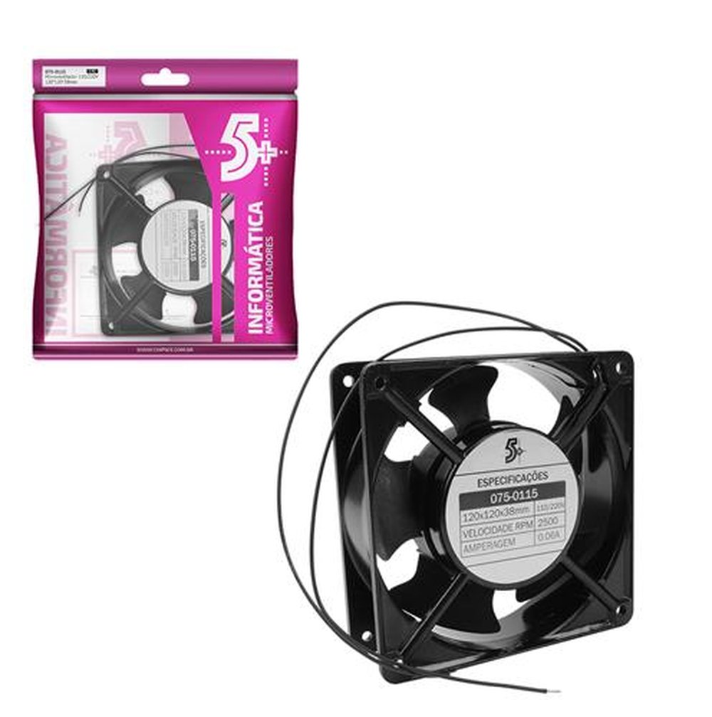 Microventilador 120 X 120 X 38mm 110 / 220v