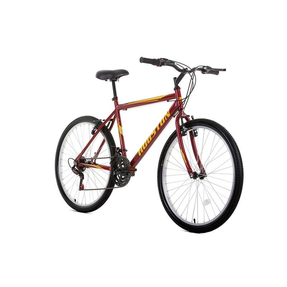 Bicicleta Adulto Houston Foxer Hammer Aro 26, 21 Marchas, Quadro de Aço Carbono, Freio VBrake, Vermelha