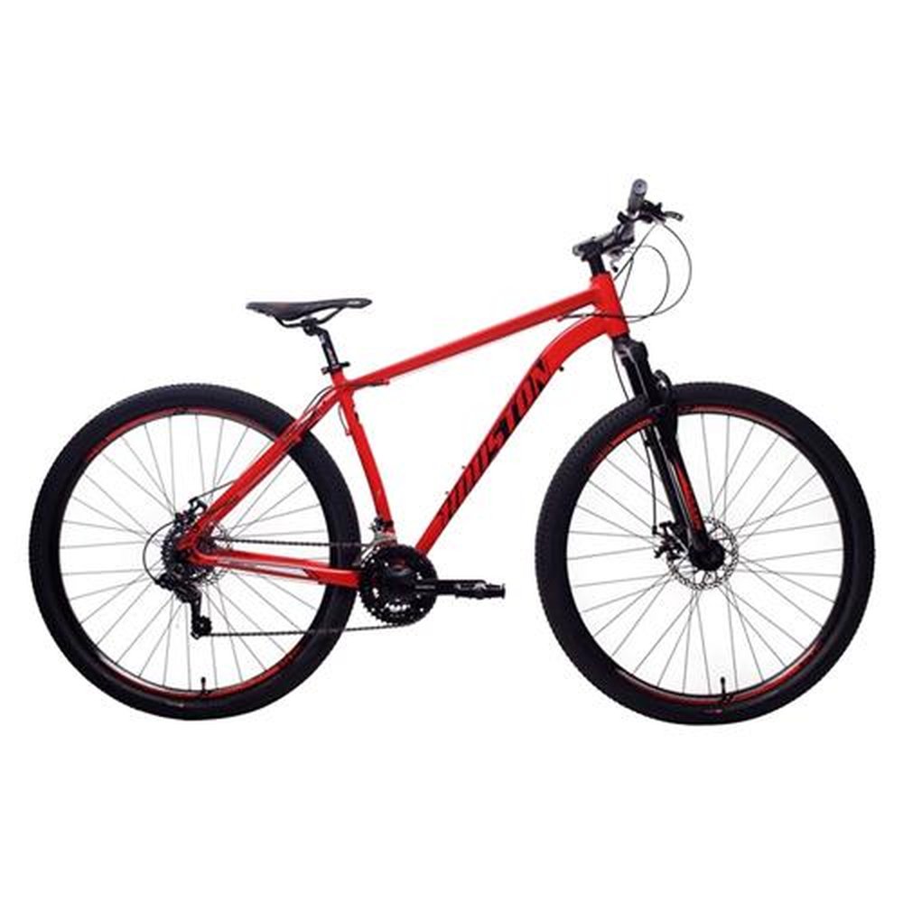 Bicicleta Adulto Houston Kamp, Aro 29, 21 Marchas, Quadro de Alumínio, Freio a Disco, Vermelho/Preto
