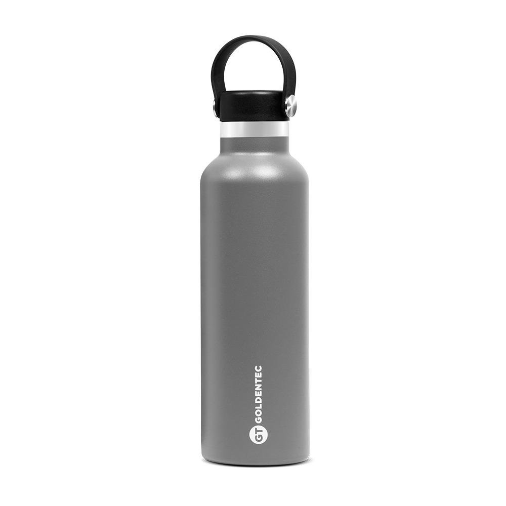 Garrafa Térmica GT Thermos Inox 750 ml para Bebidas Quentes ou Frias e Tampa com Alça - Cinza | GT
