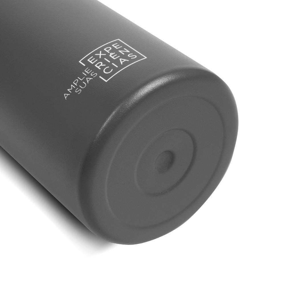 Garrafa Térmica GT Thermos Inox 750 ml para Bebidas Quentes ou Frias e Tampa com Alça - Cinza | GT