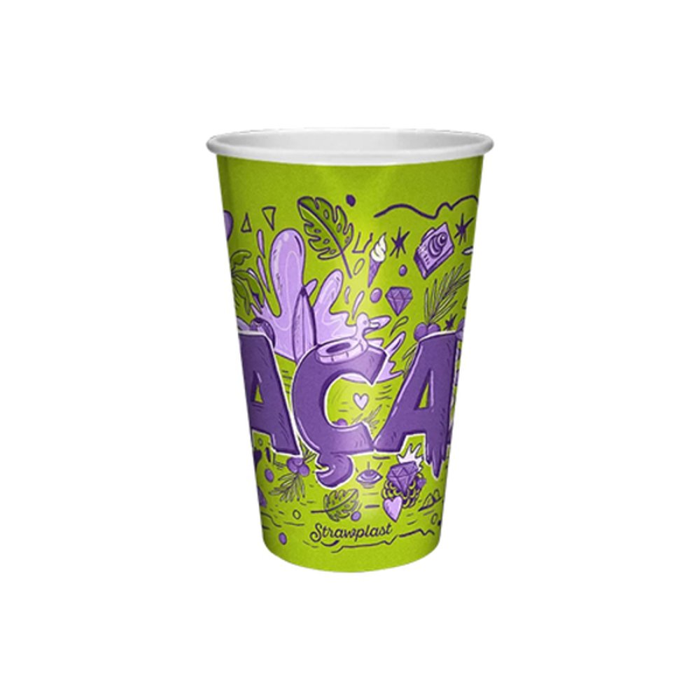 Copo De Papel Para Acai 550ml Com 50 Unidades Strawplast