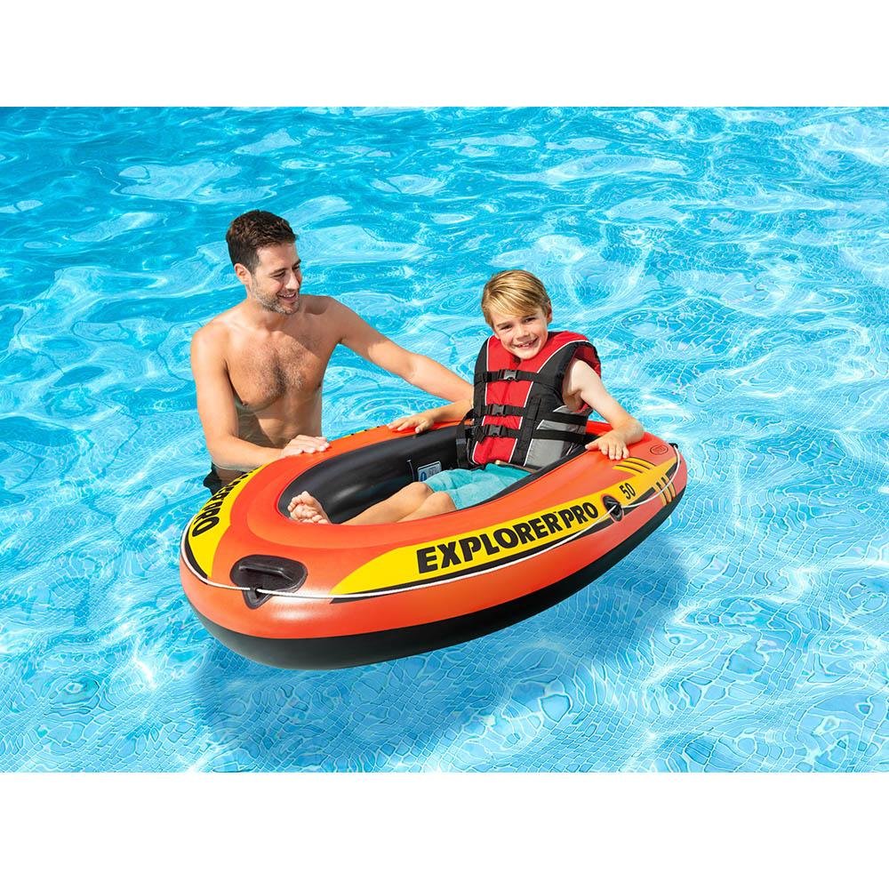 Bote Barco Inflável Explorer Pro 50 para Crianças Laranja Intex - 58354NP
