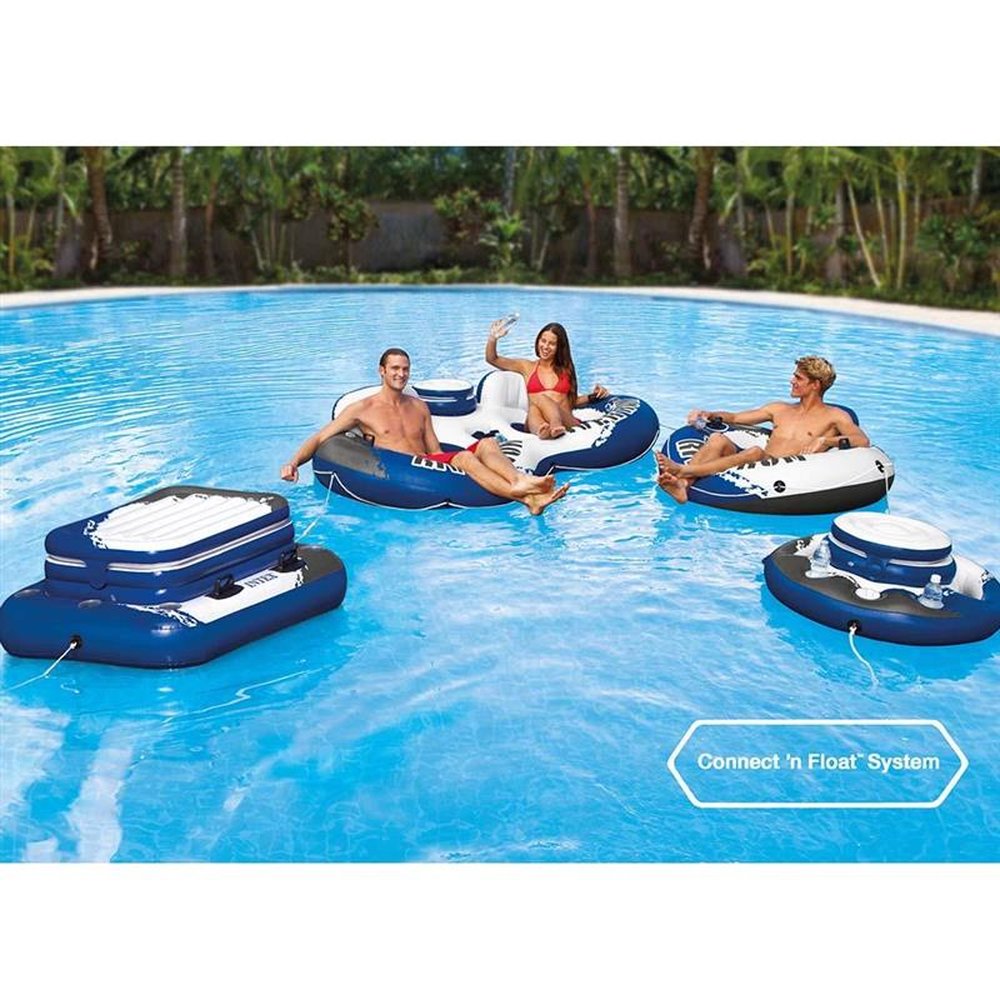 Poltrona Inflável Casal Corrida no Rio com Bar Azul Intex - 58837EU