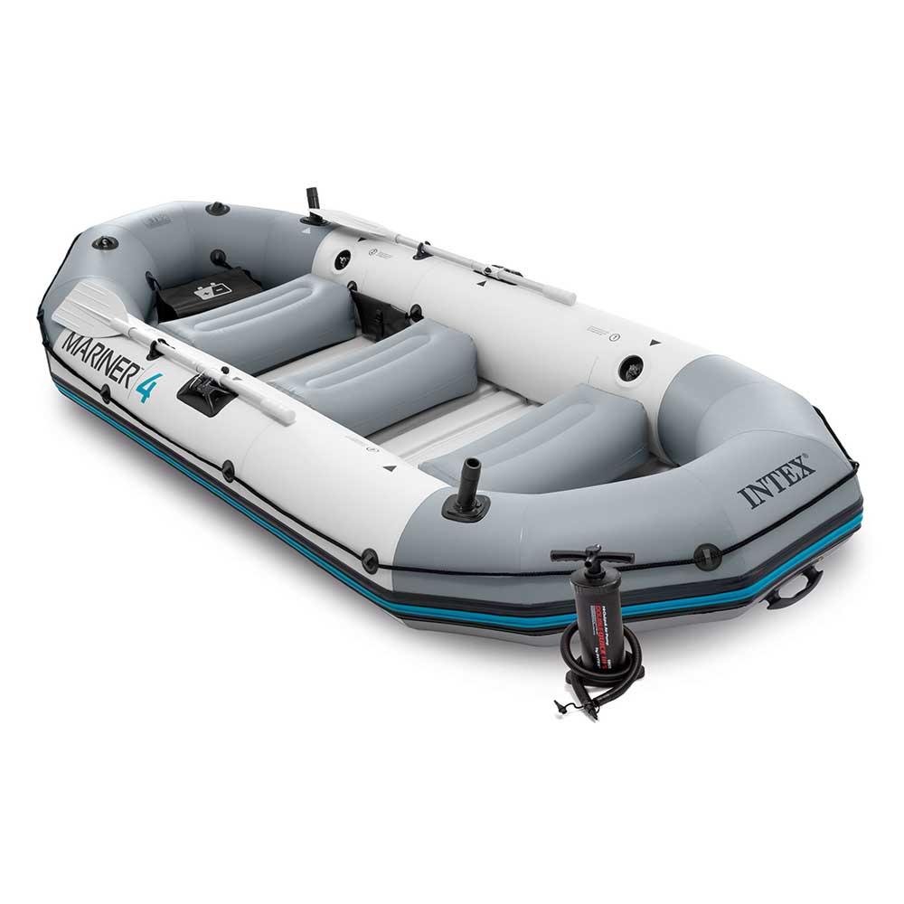 Bote Barco Inflável Mariner 4 c/ Par de Remos e Bomba Intex - 68376NP
