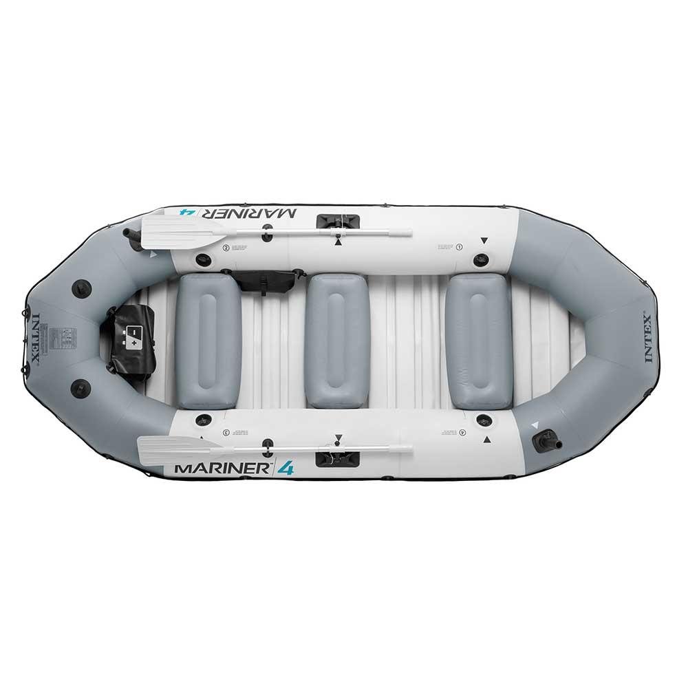 Bote Barco Inflável Mariner 4 c/ Par de Remos e Bomba Intex - 68376NP