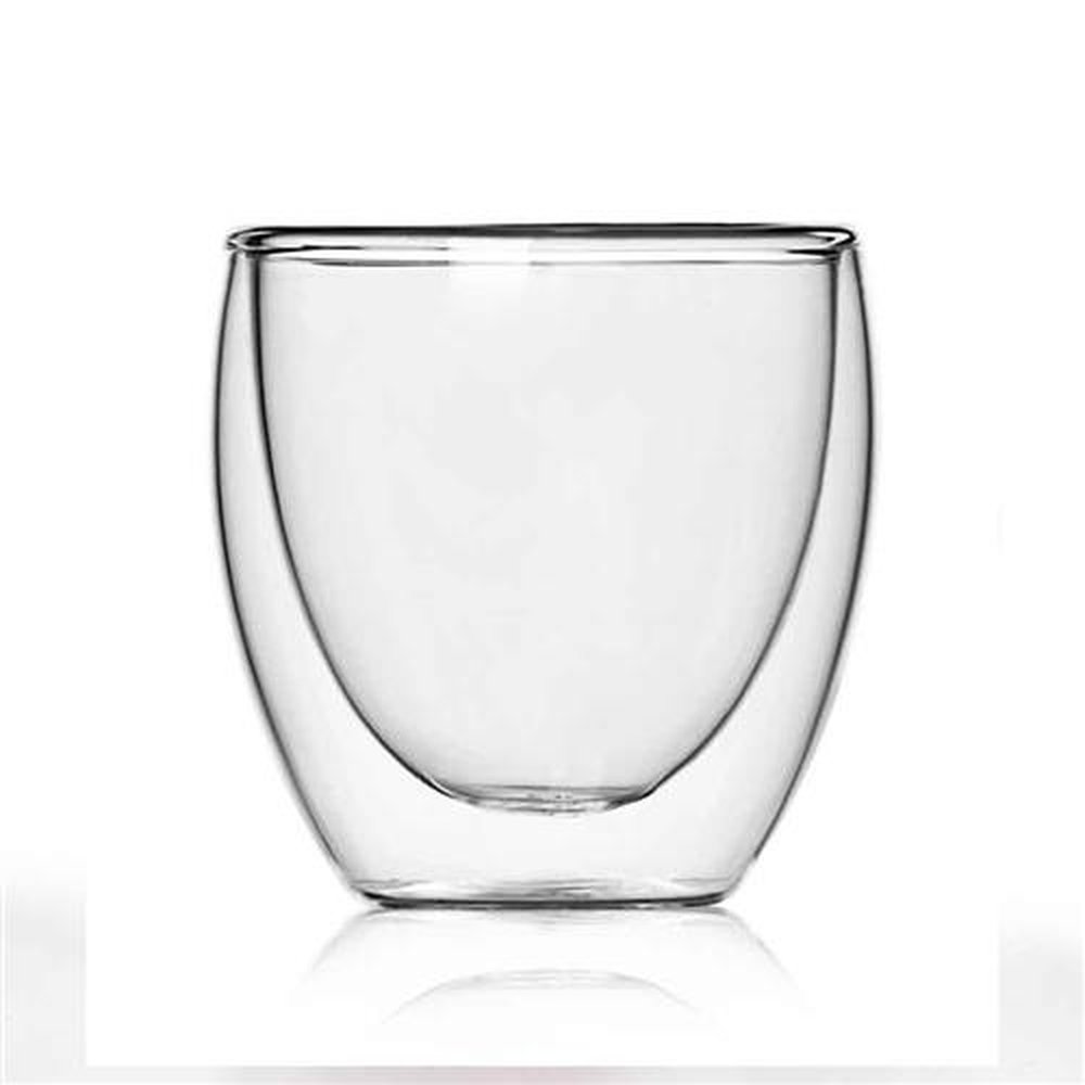 Copo Vidro Duplo Borossilicato Simple 80ml - FlexInter