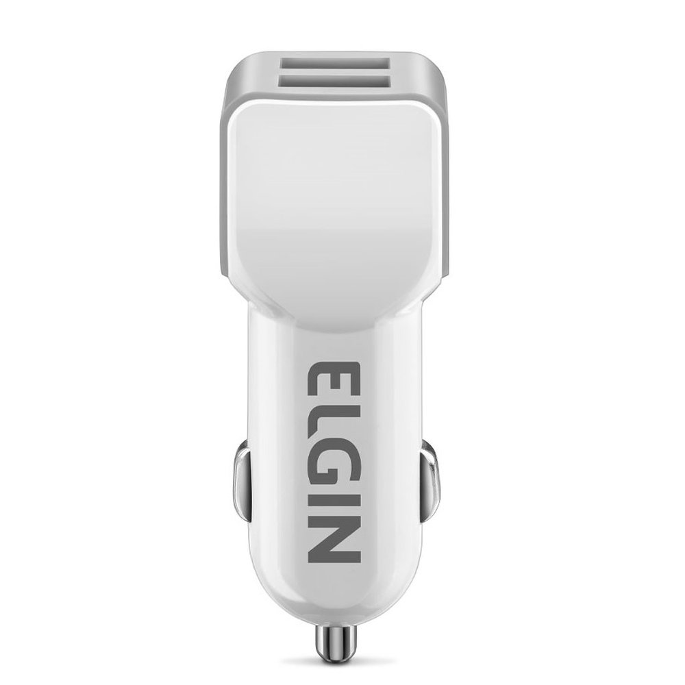 Carregador Veicular 12 Volts Com 2 Saidas Usb Elgin
