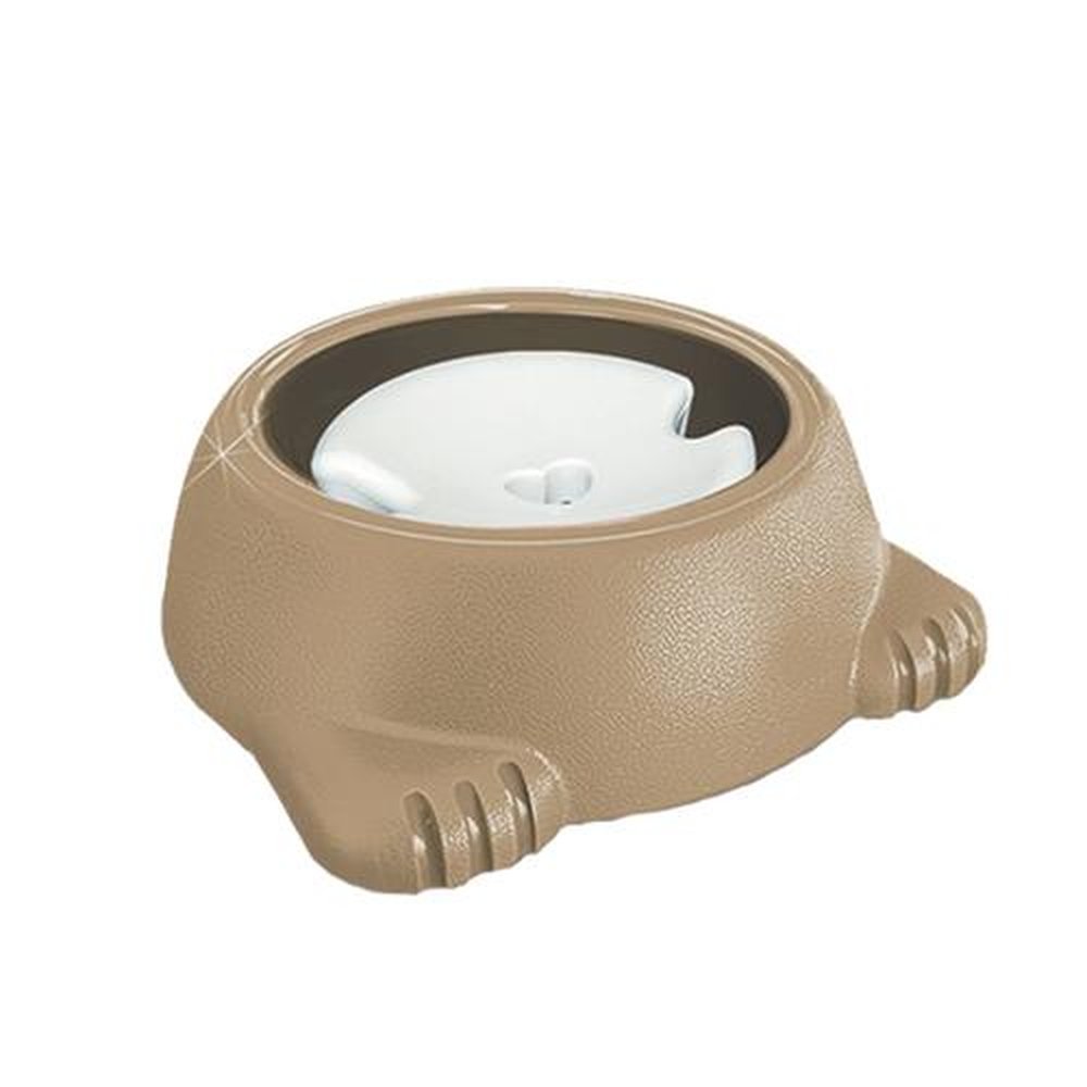 Bebedouro Plástico Glamour Pelos Longos N3 - 1000 Ml - Marrom Export