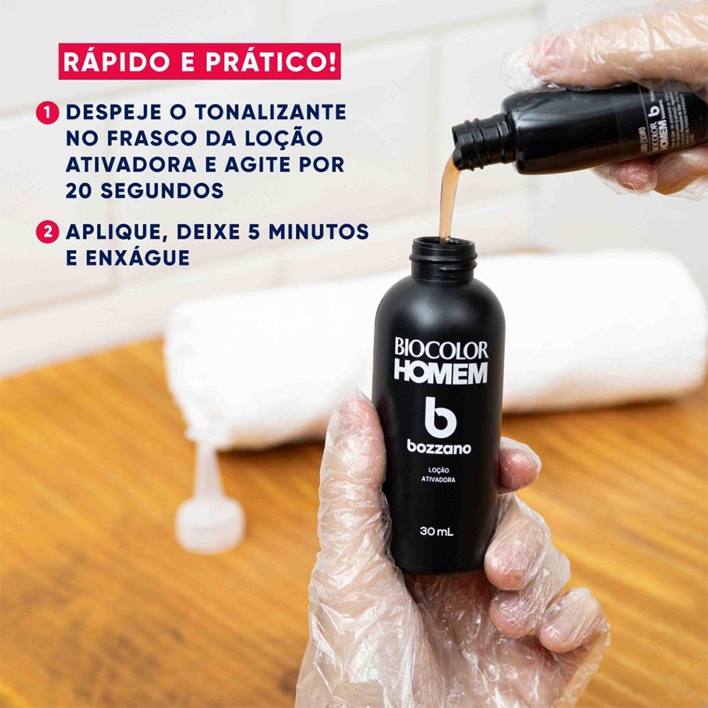 Tonalizante de Cabelo Masculino Biocolor Homem Bozzano Louro Escuro