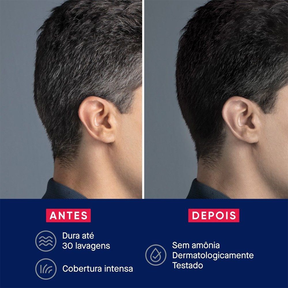 Tonalizante de Cabelo Masculino Bozzano Biocolor Homem Castanho Médio