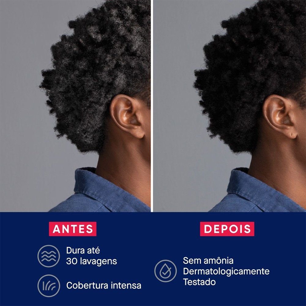 Tonalizante de Cabelo Masculino Bozzano Biocolor Homem Preto
