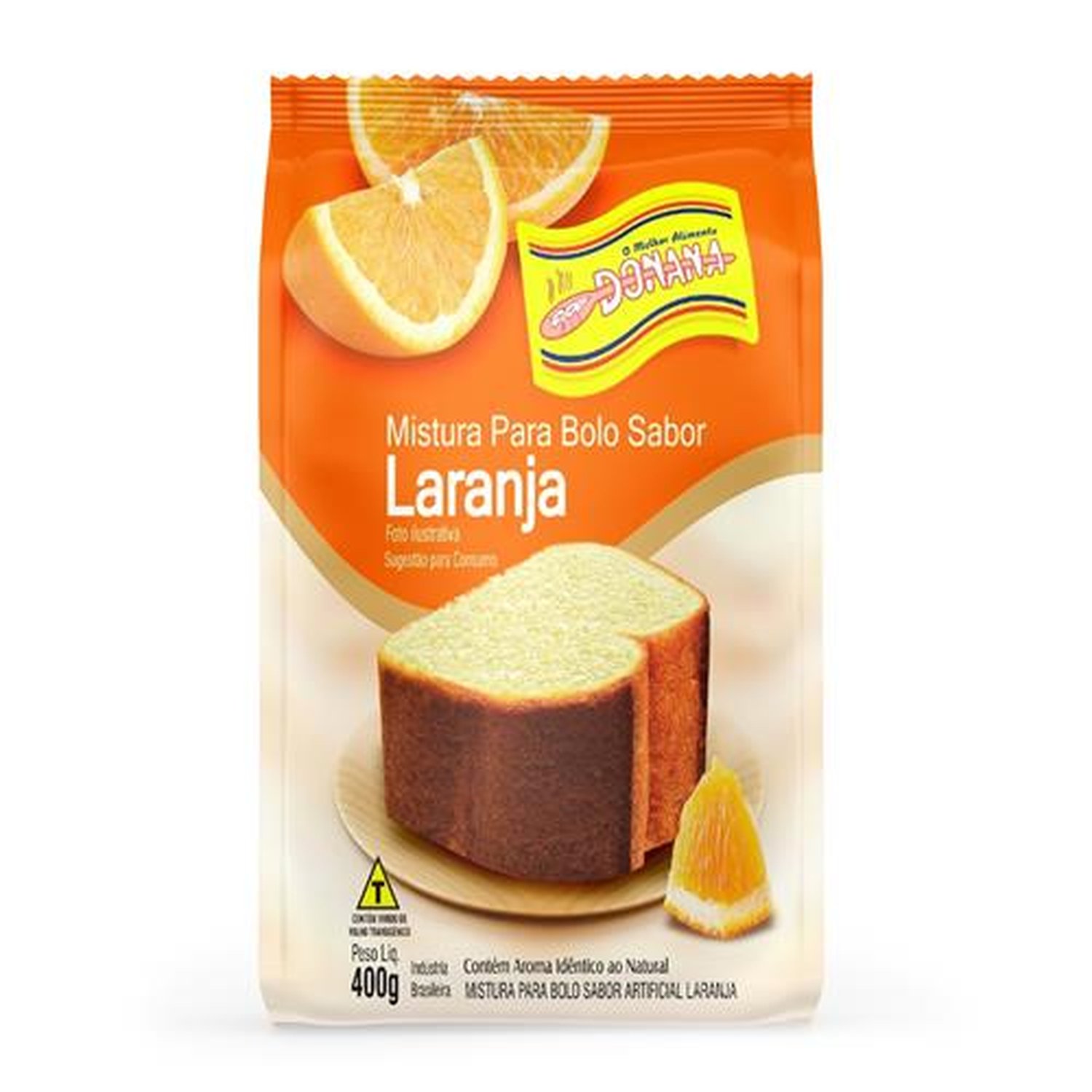 Mistura Para Bolo de Laranja 400g Donana - Embalagem Contém 12 Unidades