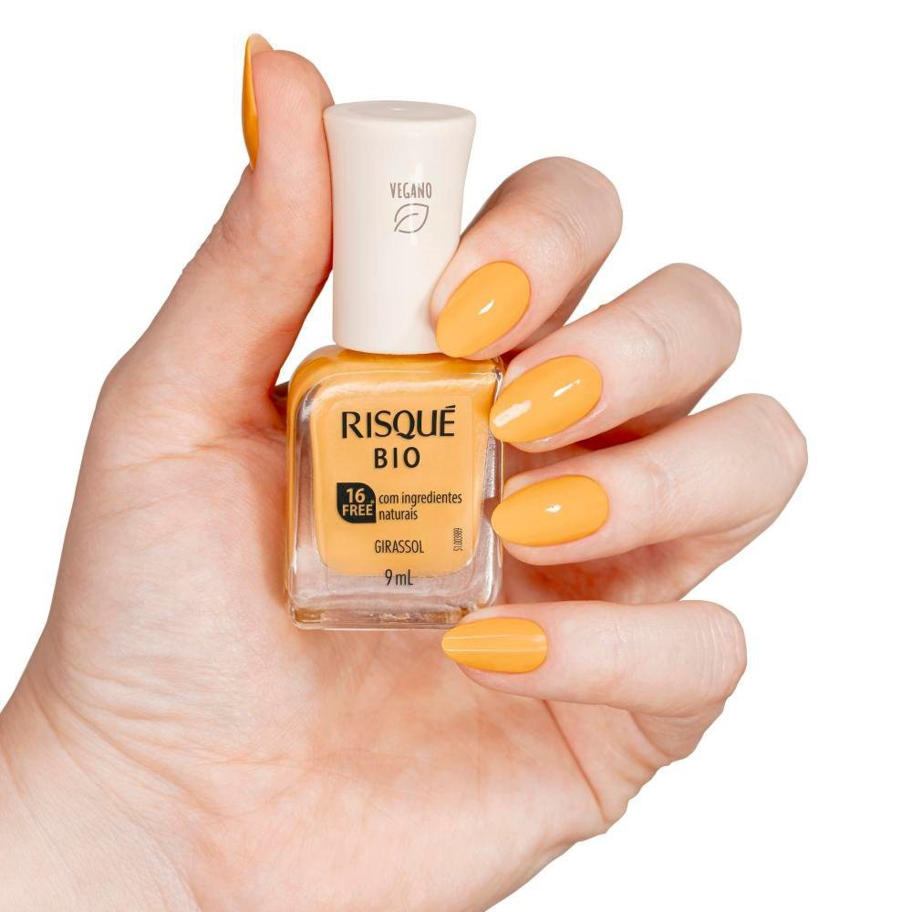 Esmalte Risqué Bio Cremoso Amarelo Girassol Avulso 9ml