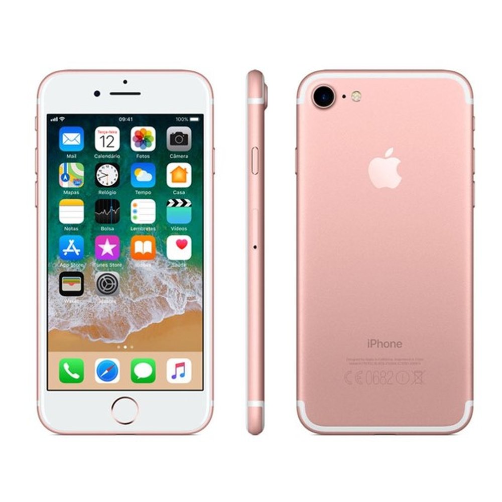 Apple Iphone 7 256gb Tela LCD 4.7 Retina HD, IOS Ouro Rosa