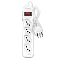 Filtro de Linha Pratik 4 Tomadas 2P+T Circuit Breaker 1m Branco