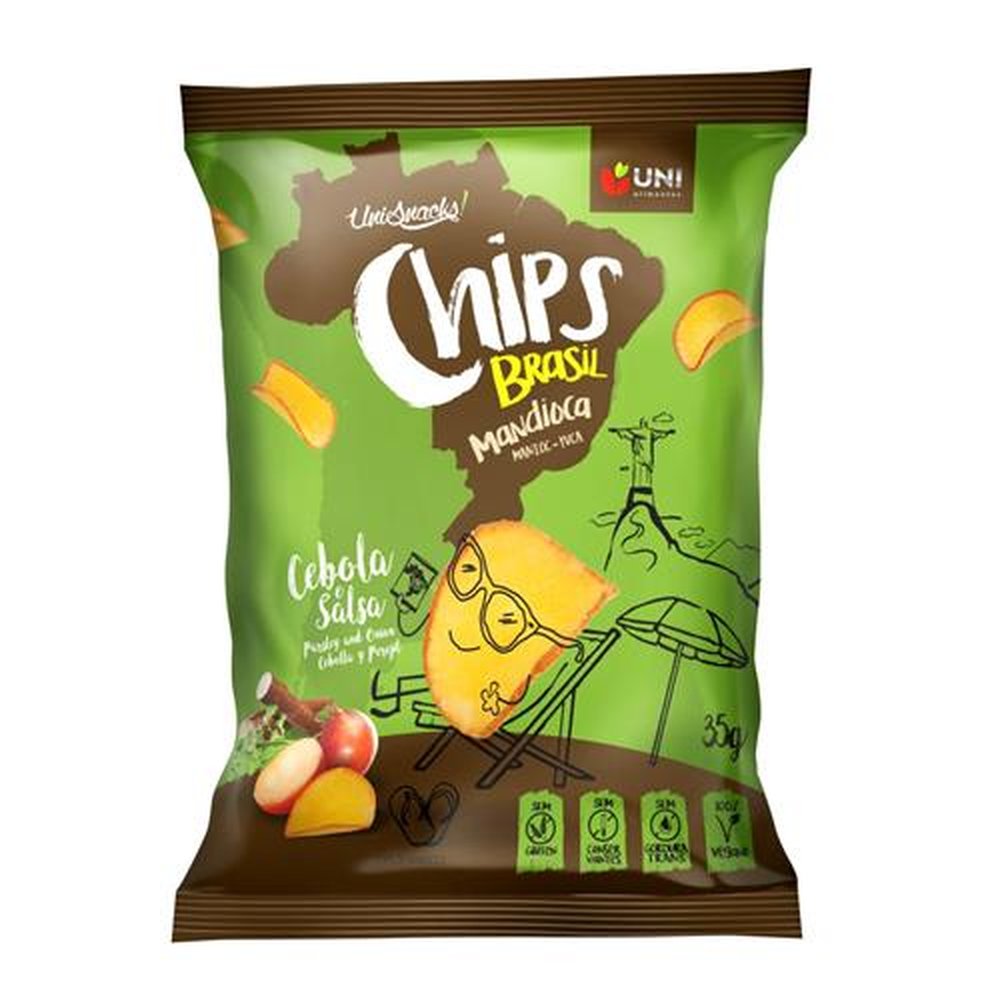 Mandioca Chips Brasil Salsa e Cebola 20X35gr