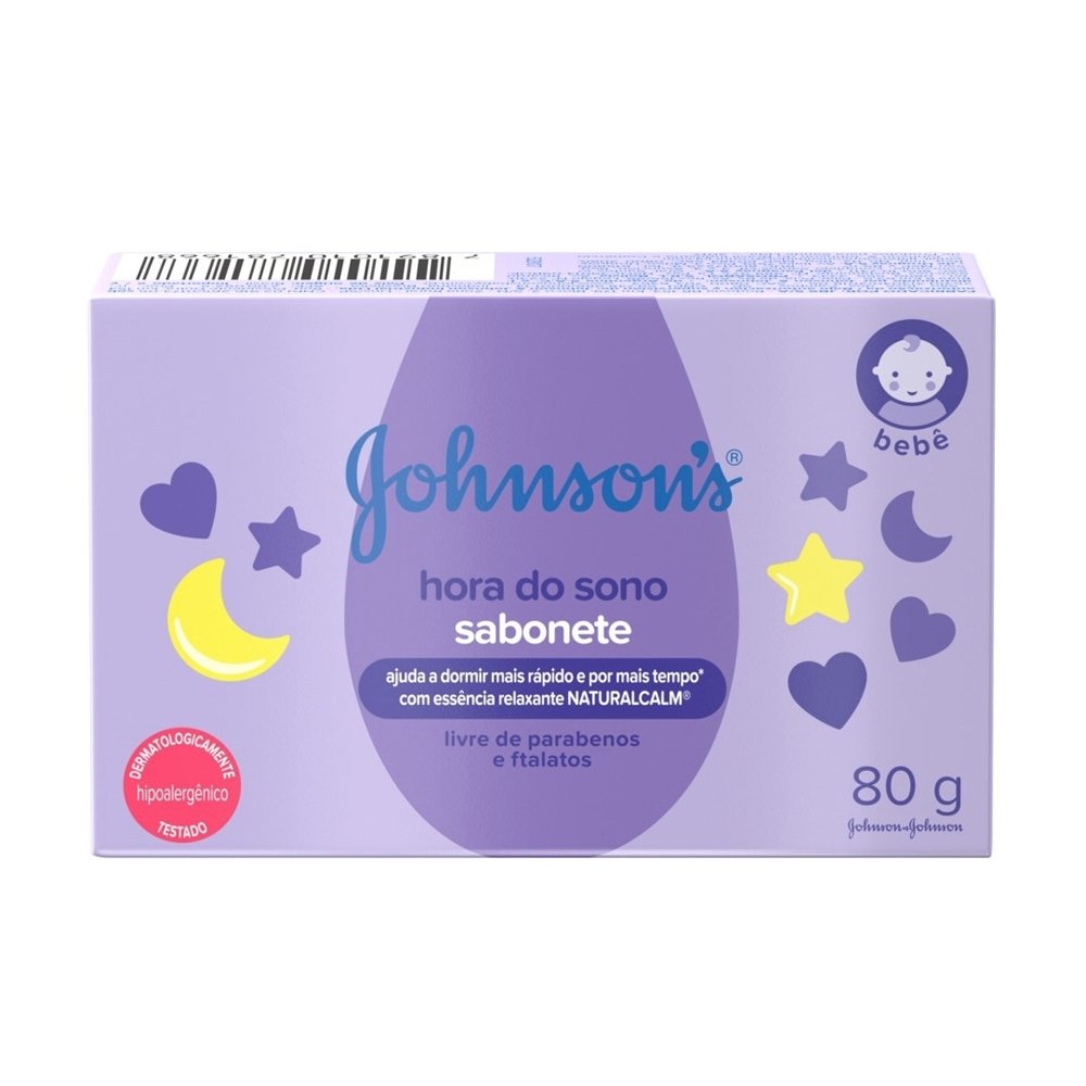 Sabonete Johnson Baby Hora do Sono 80g - Embalagem com 6 Unidades
