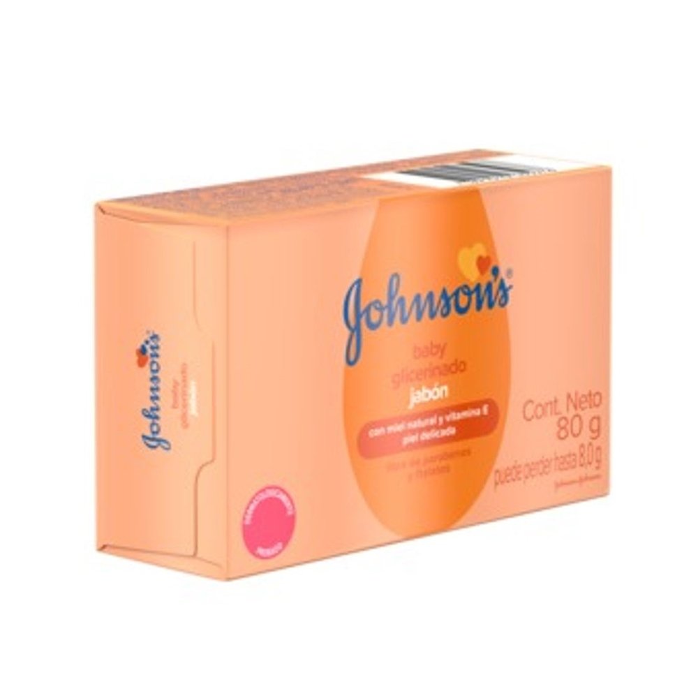 Sabonete Johnson & Johnson Baby Glicerinado com Mel e Vitamina E 80g - Embalagem com 6 Unidades