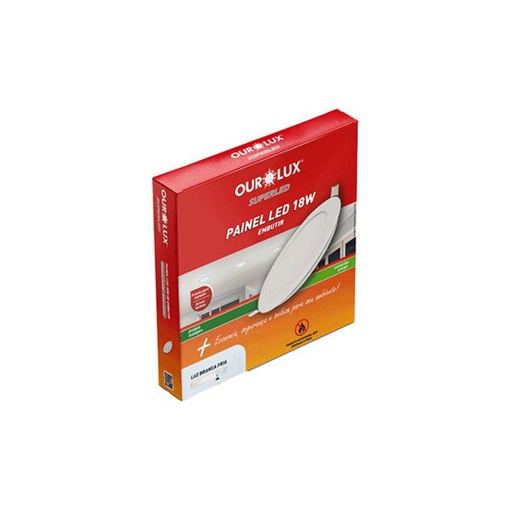 Plafon Led Embutir 18W Bivolt 2700K Redondo AM