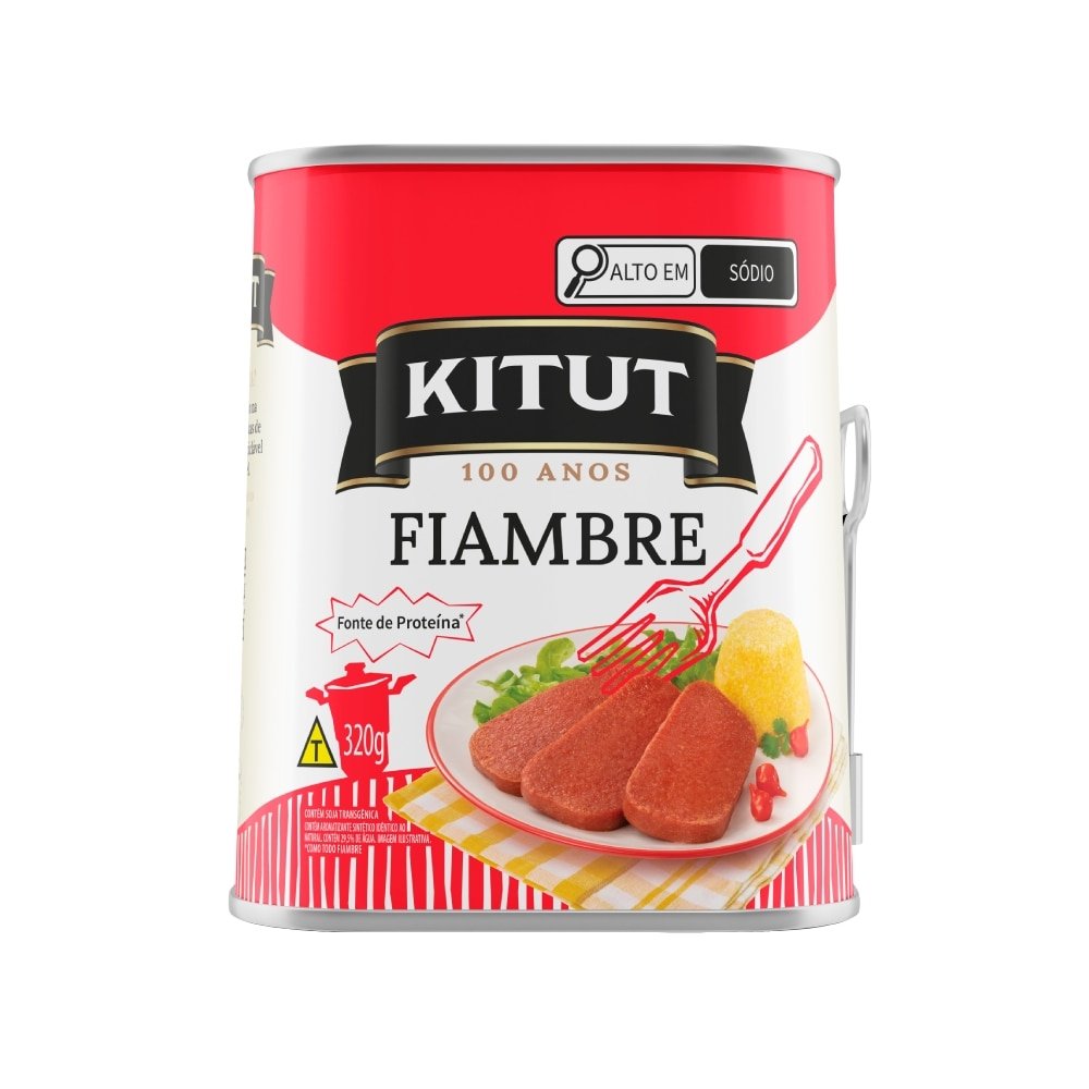 Fiambre em Lata Kitut 320g - Embalagem com 24 Unidades