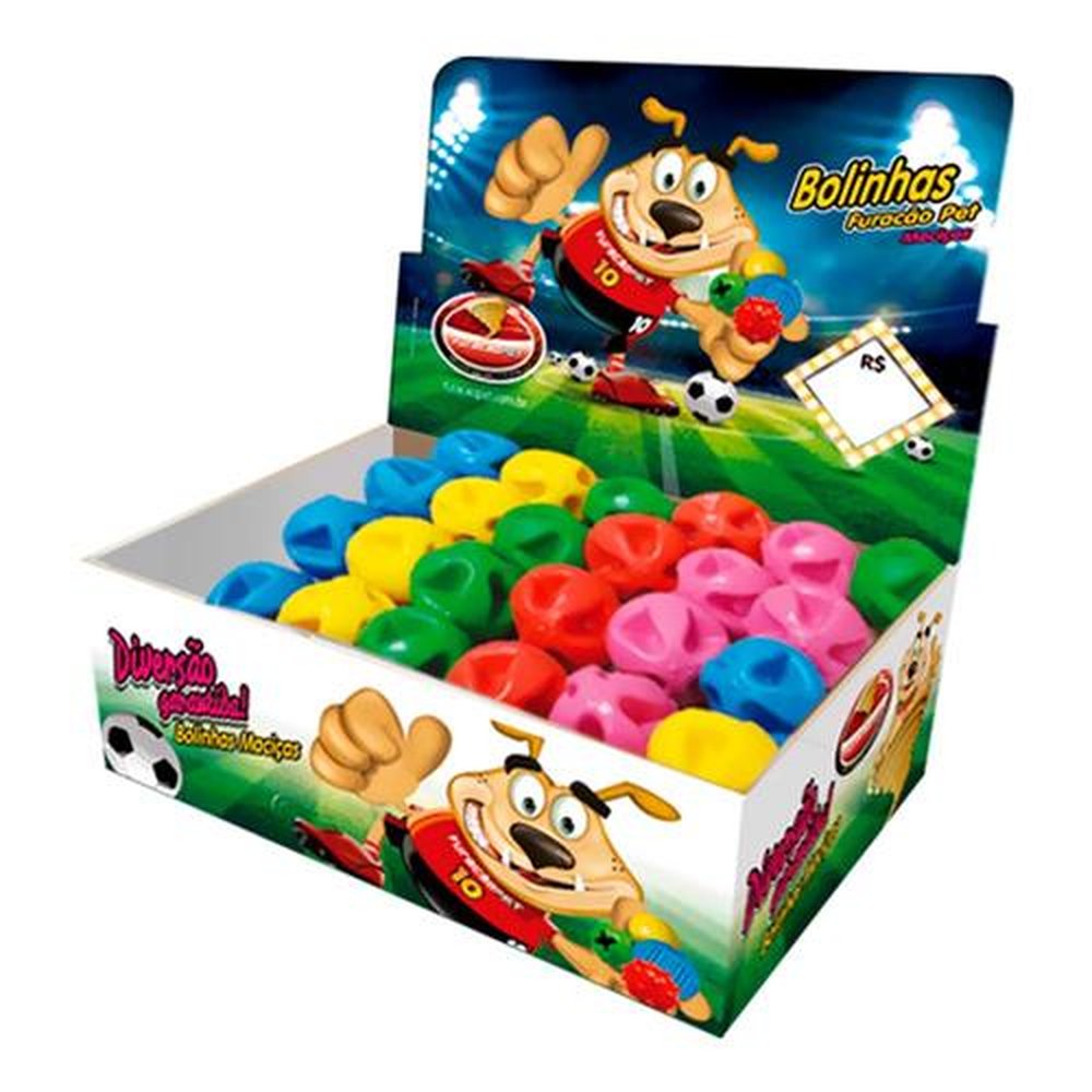 Bola Macica Colorida Super Ball 45 Mm - Emb Com 24 Cores Sortidas