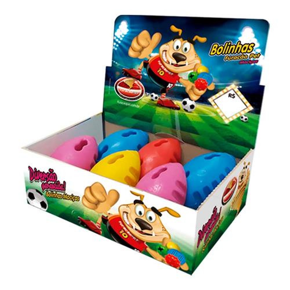 Bola Macica Colorida Fut. Americano Borracha - Emb Com 6 Cores Sortidas