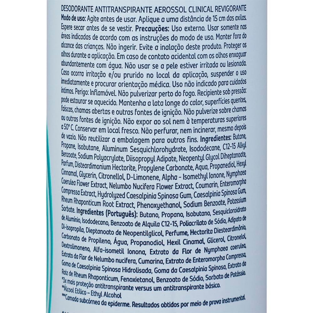 Desodorante Monange Clinical Revigorante Aerossol 150ml