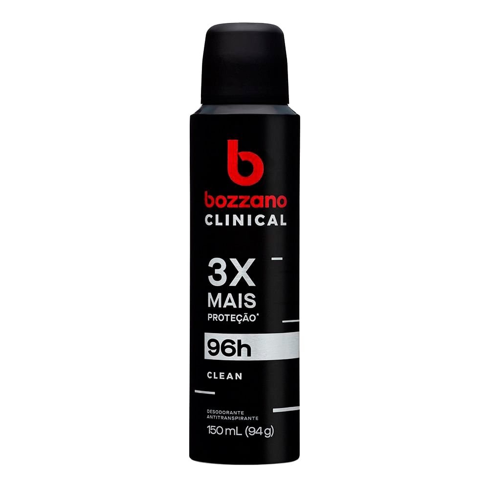 Desodorante Bozzano Clinical Clean Aerossol Antitranspirante Masculino 150ml