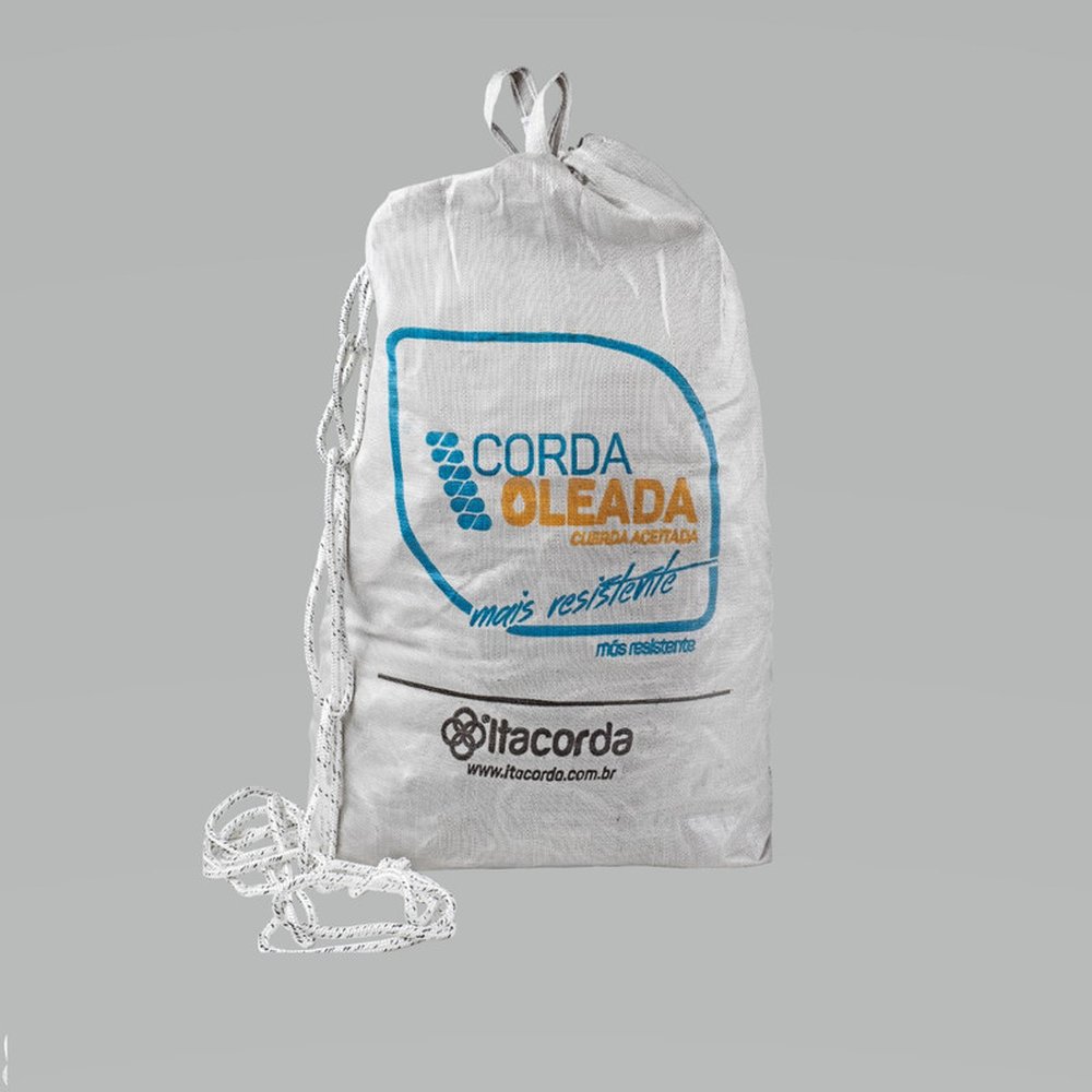 Corda Trancada Poliester Virgem Oleada 8Mm Branco - 350M