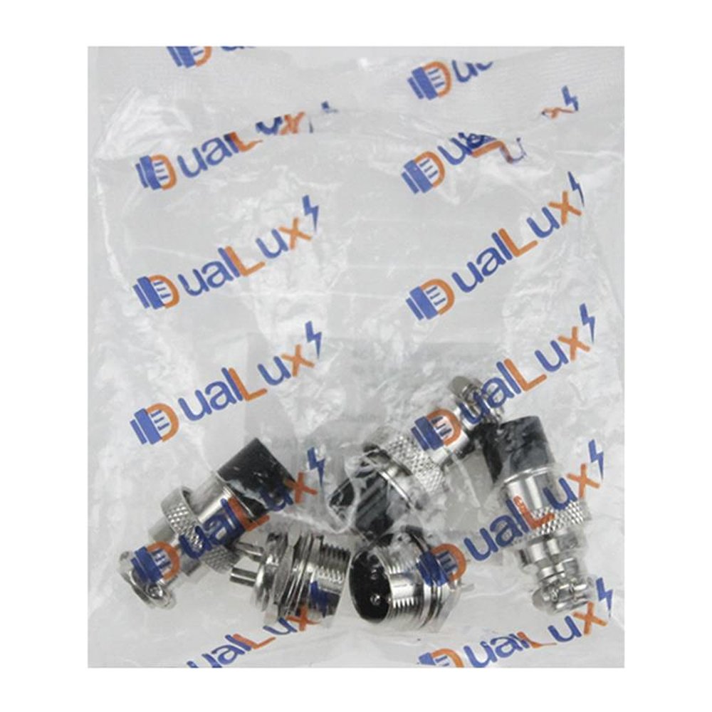 Conector Mic Macho X Fêmea 5P Com 5 Peças