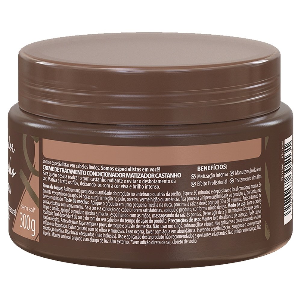 Máscara Hidratação Salon Line Matizadora Meu Liso Castanho Radiante 300g